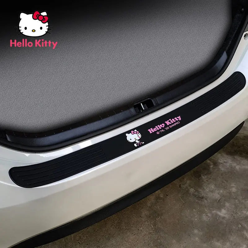 

Наклейка на порог БАГАЖНИКА АВТОМОБИЛЯ Hello Kitty, защитная наклейка против царапин и столкновений, креативная мультяшная утолщенная наклейка