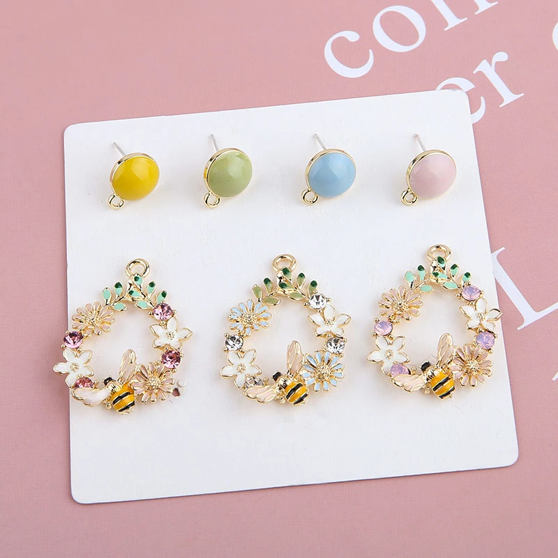 6 шт. корейские милые женские круглые серьги одноцветные гвоздики для женщин