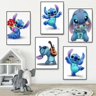 Лило и Стич холст картины Disney аниме милые игрушки Плакаты и принты настенные картины для Гостиная украшение дома