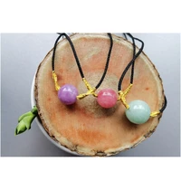 natural crystal round beads pendant necklace bracelet women stone jewelry gemstone gift