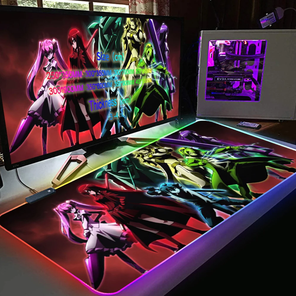 

Коврик для мыши Akame Ga Kill, большой игровой Настольный коврик для клавиатуры и мыши XXL, резиновый коврик для игровых ноутбуков CSGO