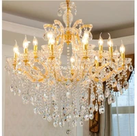 free shipping iron crystal round chandelier modern golden led chandeliers pendant lamp hanging lights for living dining room