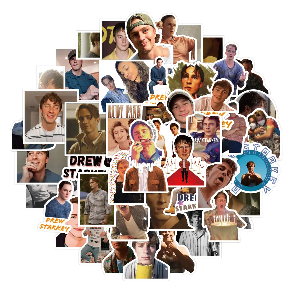 10/50pcs/set Cartoon Drew Starkey Actor Mix Graffiti Waterproof Stickers For Laptop Diy Case Luggage Toy Skateboard Helmet