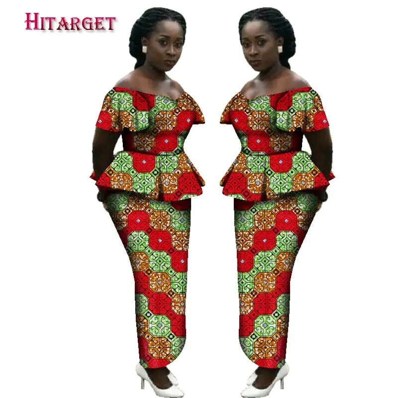 Женский комплект одежды из 2 предметов с принтом в африканском стиле Базен риче