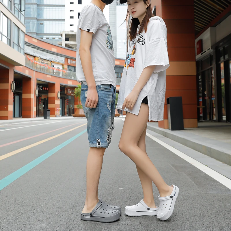 Женские и мужские летние шлепанцы PULOMIES повседневные домашние квадратная