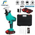 Пила сабельная FASGet аккумуляторная, 48 В, с регулируемой скоростью, с литий-ионным аккумулятором 12