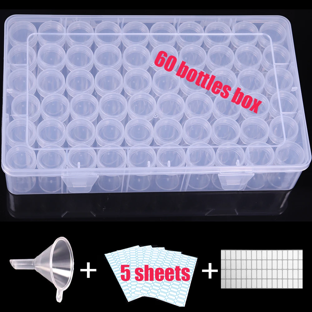 

Новинка 2020, 60 бутылок, Круглый фотоконтейнер для хранения инструментов, чехол для переноски, аксессуары для вышивки крестиком