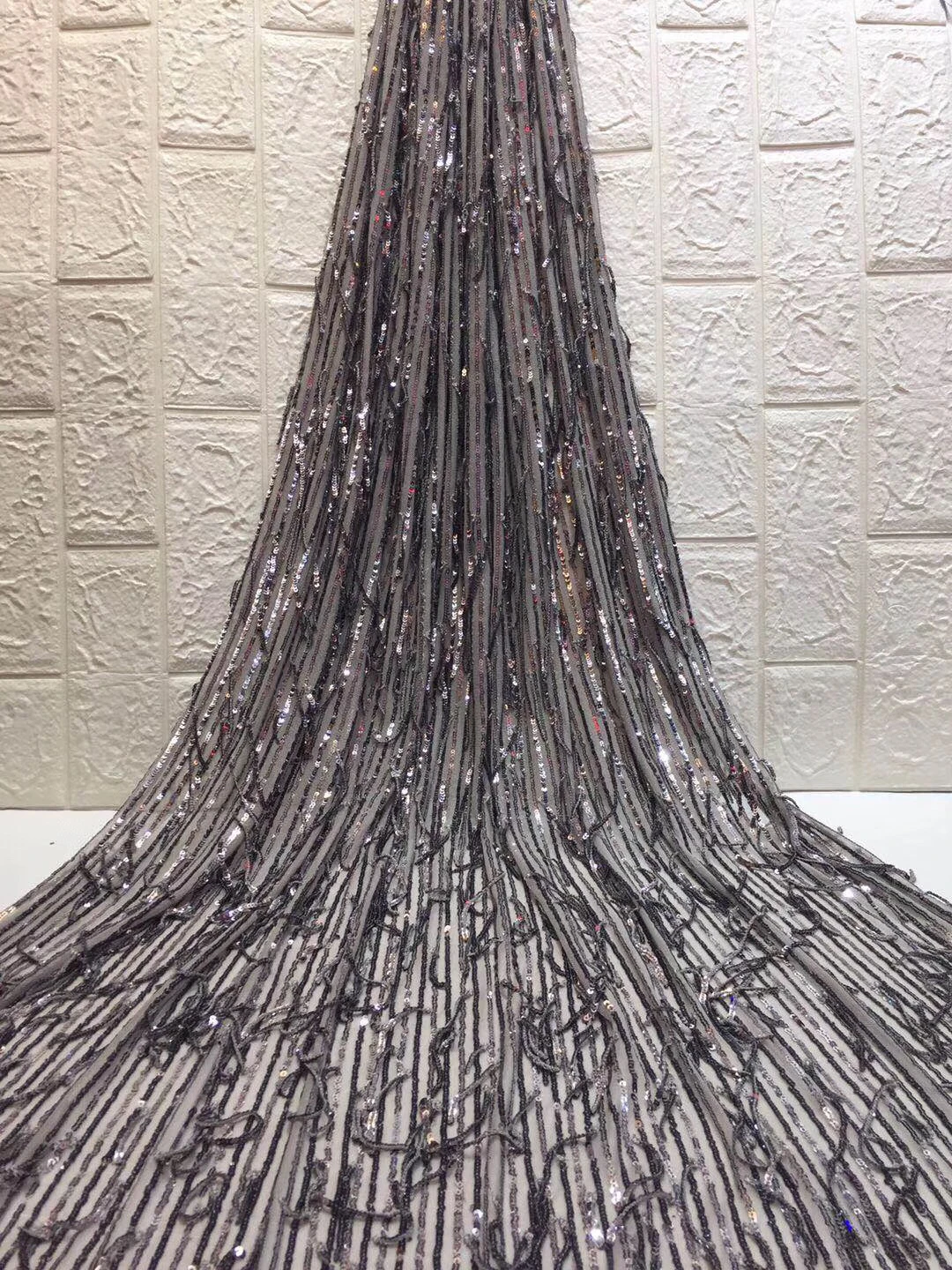 Африканская кружевная ткань с блестками 2021 Высококачественный кружевной