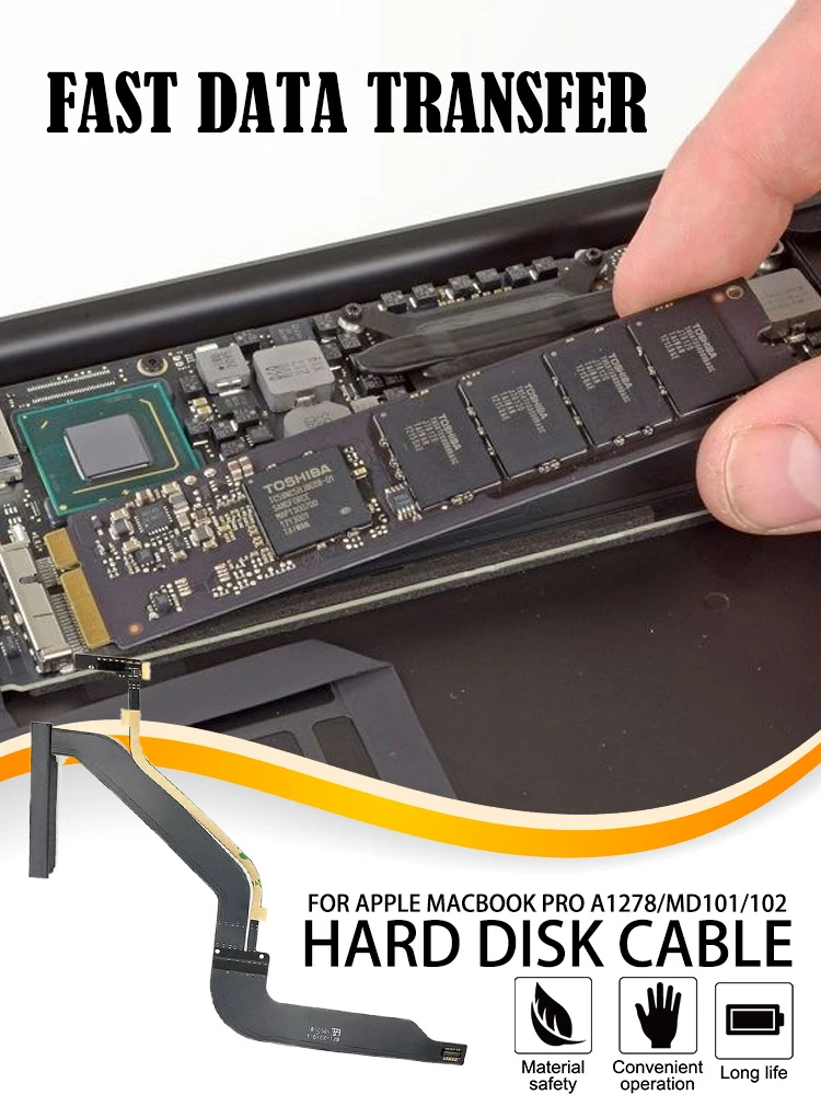 

821-2049-A HDD Hard Drive Flex Cable For MacBook Pro 13 In A1278 HDD Cable Mid 2012 MD101 MD102 EMC 2554