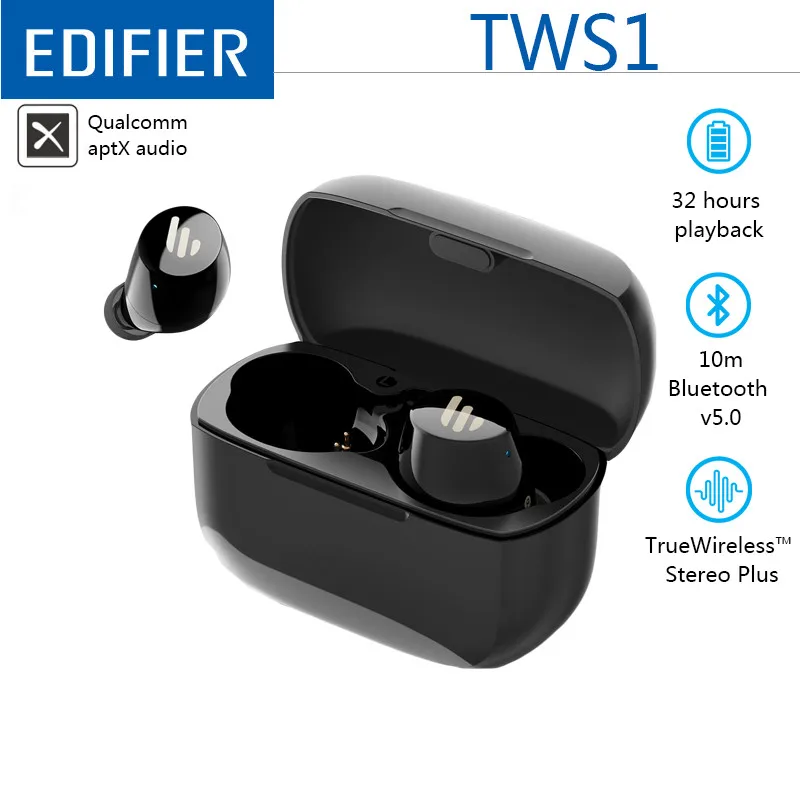 EDIFIER TWS1 TWS наушники Bluetooth V5.0 наушники IPX5 Поддержка Aptx отпечатков пальцев Touch fone de ouvido 3D стерео беспроводные наушники
