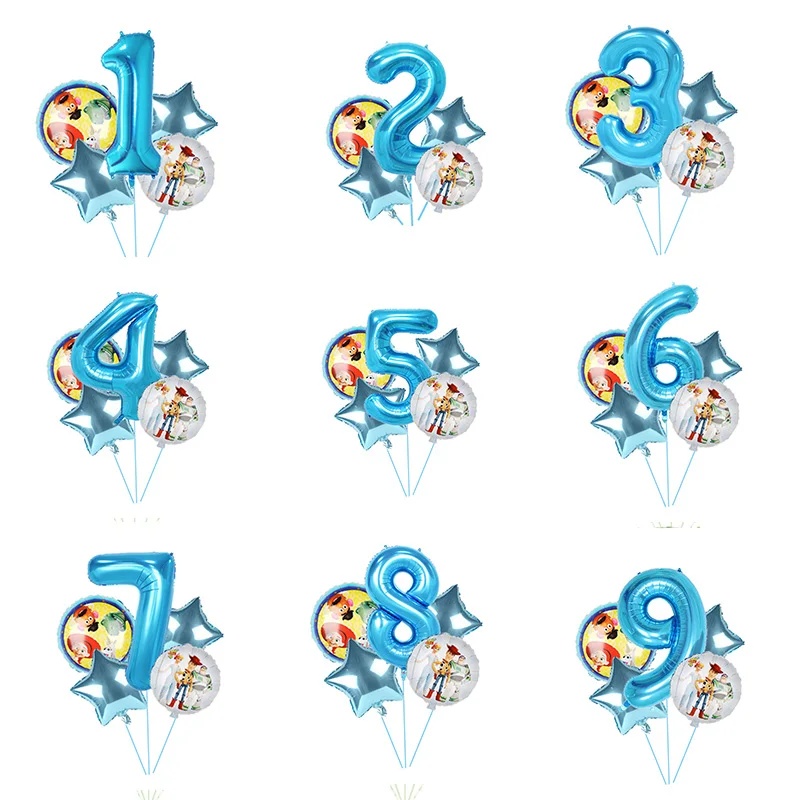 

6 шт. История игрушек шар 18 дюймов фольгированный шарик, мультфильмы Вуди Базз Лайтер, украшения для дня рождения, детские товары для вечерин...