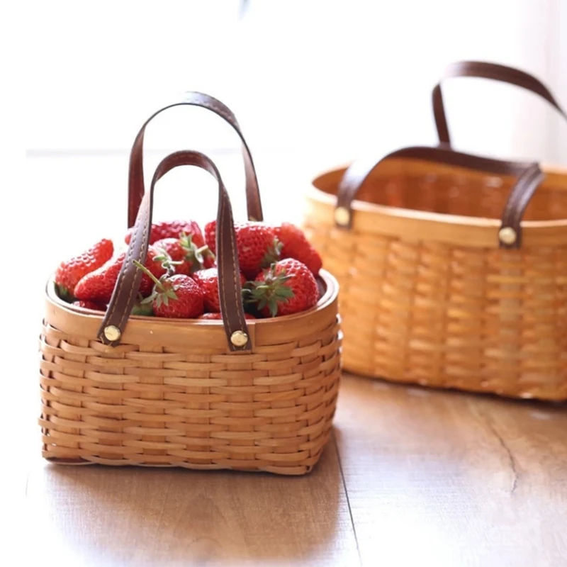 

Экологически чистые и нетоксичные корзины для хранения с гладкими краями из дерева, прочные и нелегко повредить