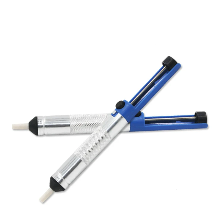 Алюминиевый отсос для припоя 1 шт. инструмент ручка синее устройство удаления