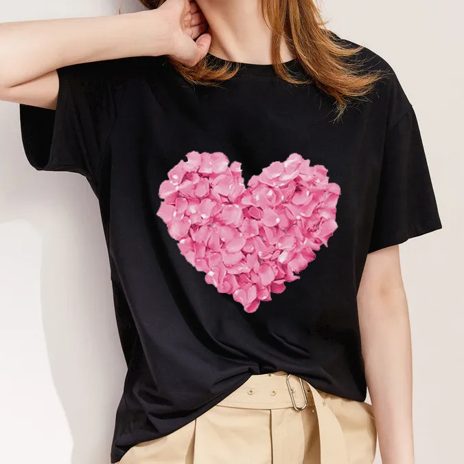 Женская хлопковая футболка повседневная забавная в стиле 90 х с принтом РОЗОВОГО