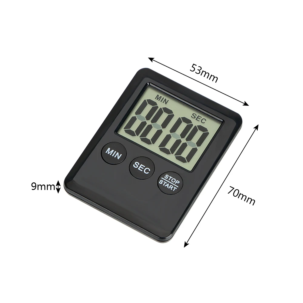 

Kitchen Cooking Timer Thin Simple Fashion Count Up Countdown Large LCD Digital Screen with Magnet Alarm Clock