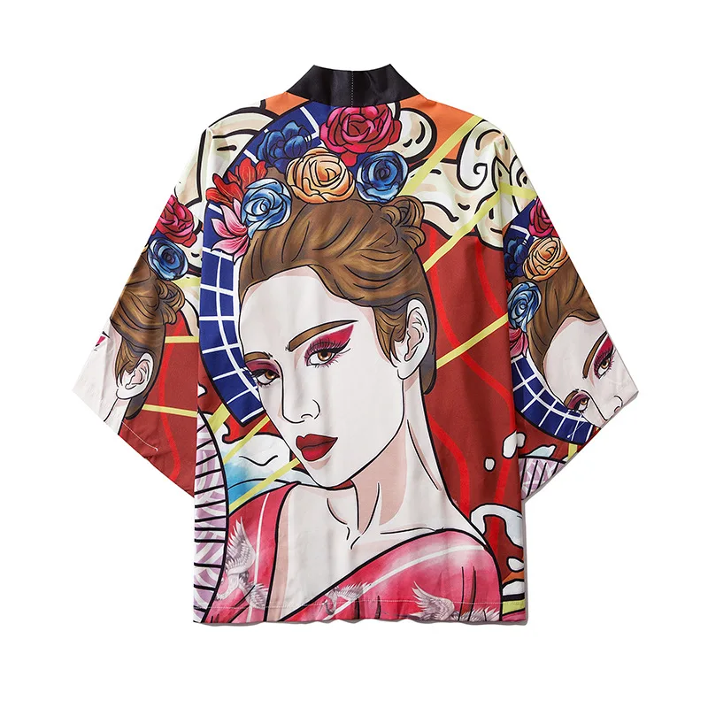 

Printed Dragon Anime Kimono Stylish Japanese Yukata Men Women Anime Clothes кимоно женское Japan японский стиль Stylish Haori