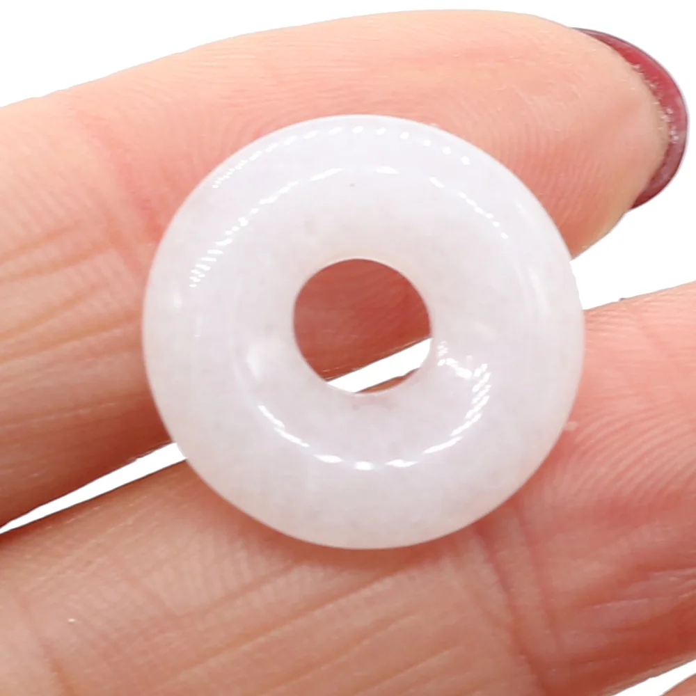 Модные 18 мм Пончики из натурального камня gogo бусины для изготовления ювелирных