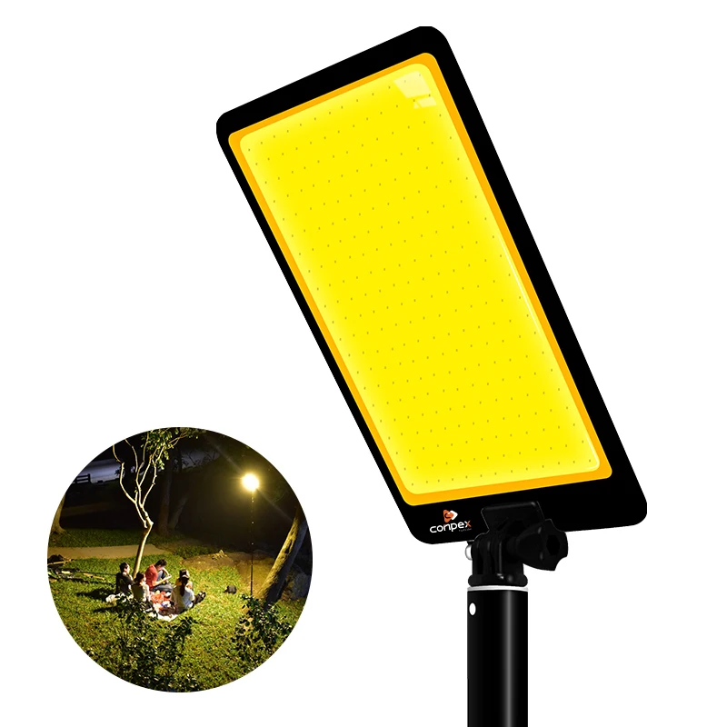 구매 3M 텔레스코픽 야외 듀얼 충전식 LED 캠핑 랜턴 램프 도로 여행 셀프 드라이브 여행 낚시대 원격 제어