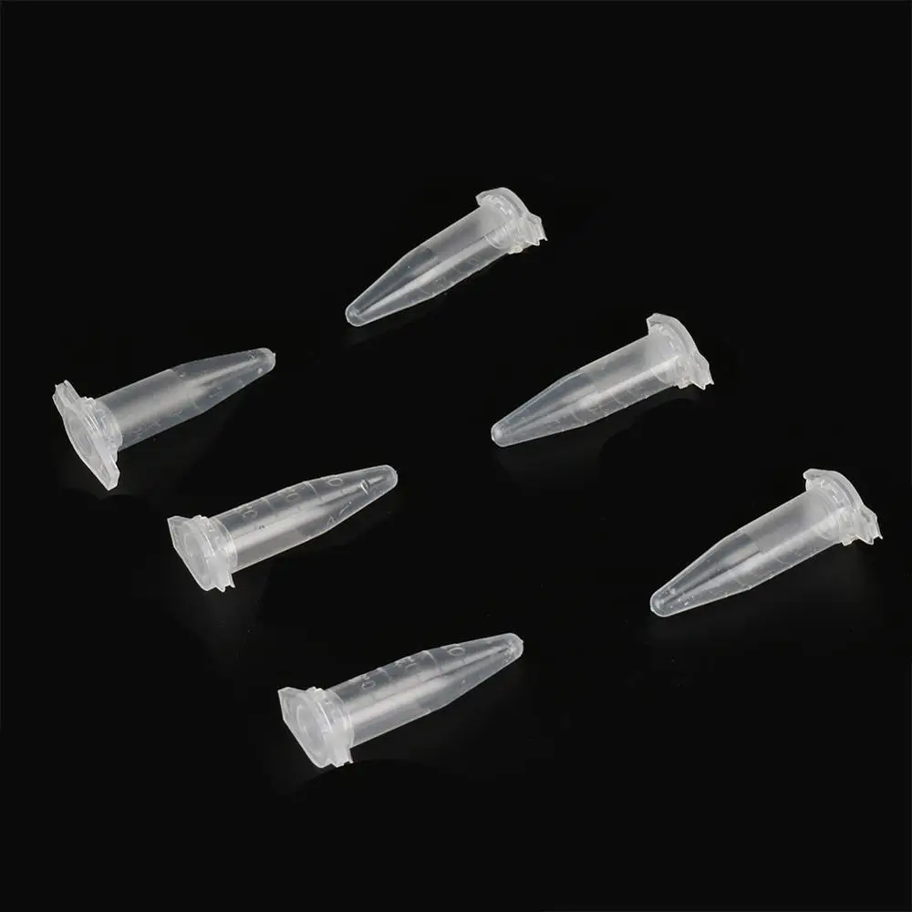 50Pcs 0.5ml Plastic Snap Cap Centrifuge Tube Sample Vial Container Laboratory Test School Teaching Equipment |