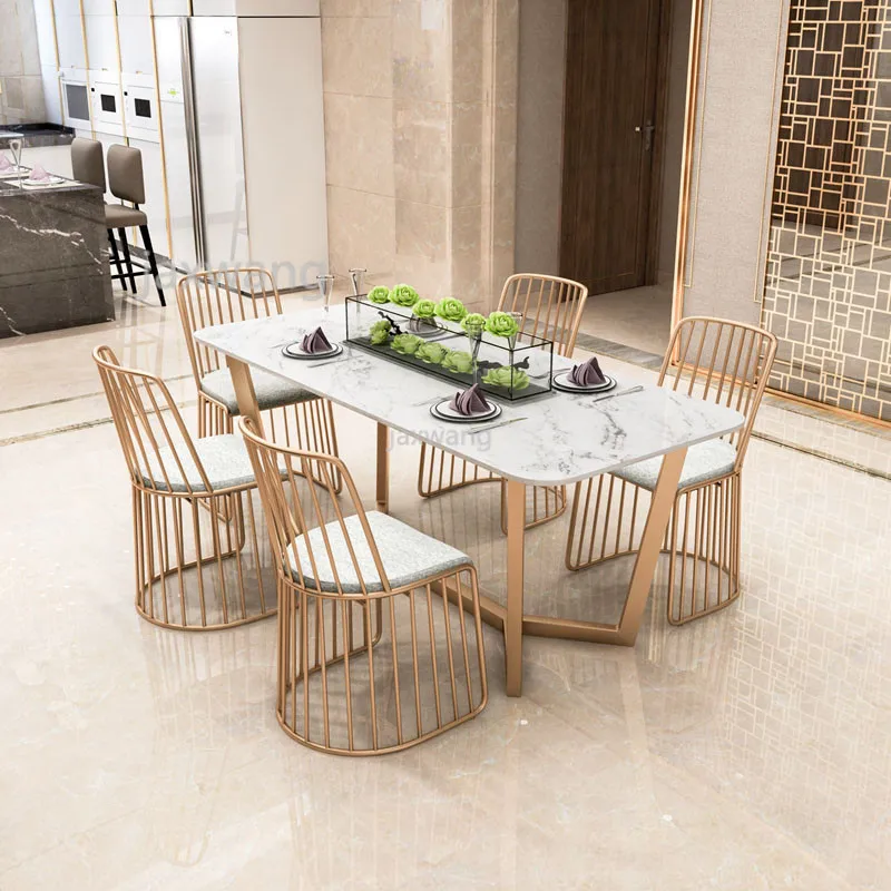 Скандинавское железное обеденное кресло отельная спинка Банкетный стул