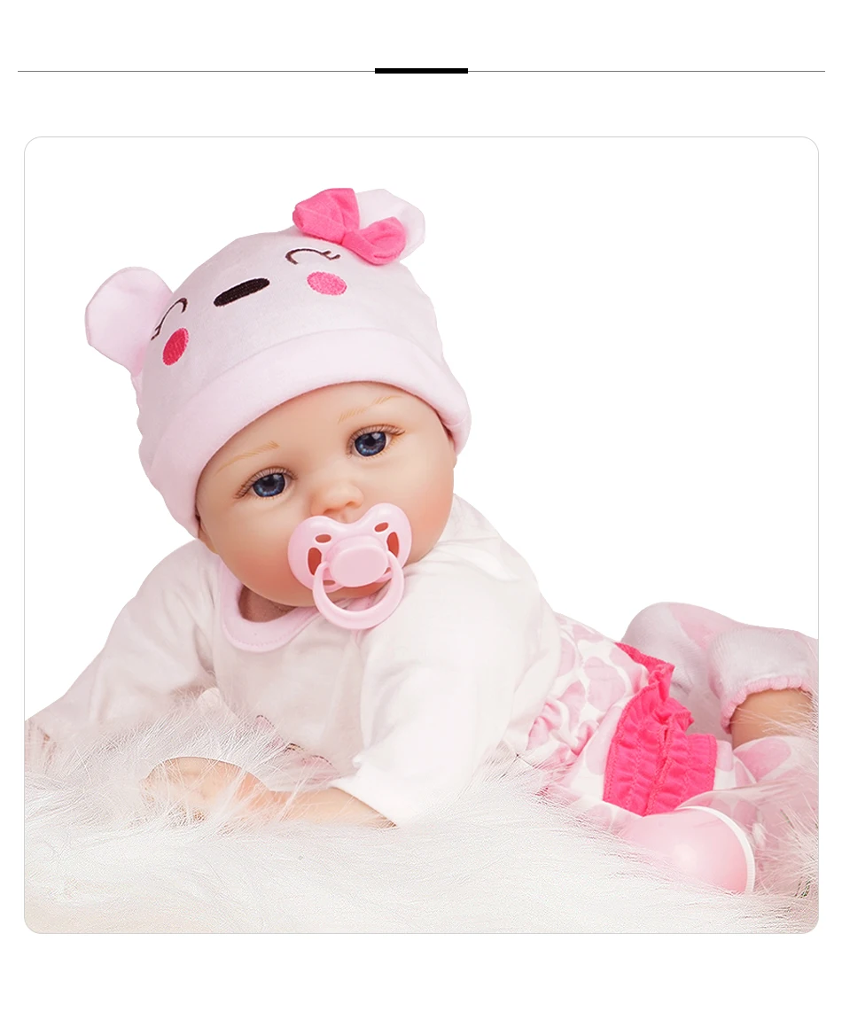 55 см Reborn Baby Doll Girl 2 наряды силиконовый виниловый светильник для новорожденных Розовый и темно-розовый