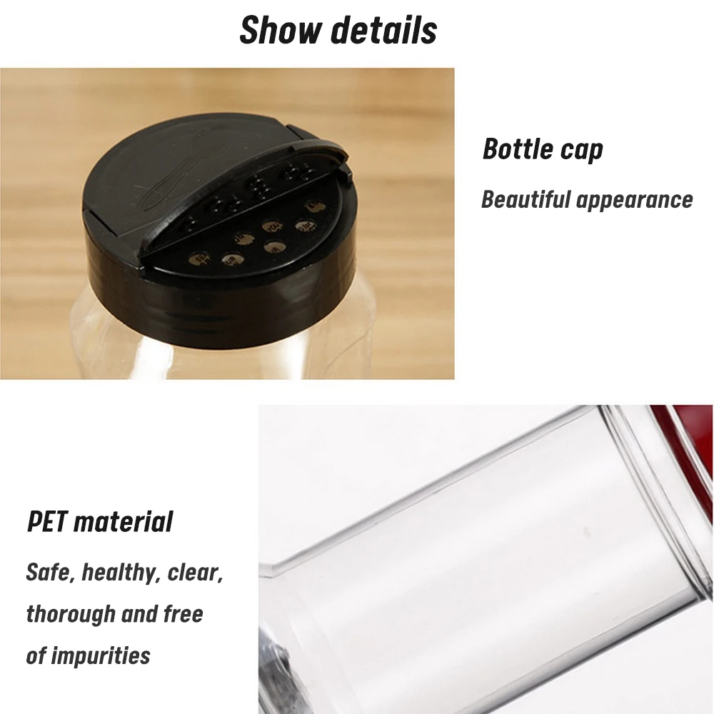 

Plastic Double Clamshell Seasoning Bottle Salt MSG Seasoning Jar Pet Food Grade Plastic Bottle 20Pcs/Set 100Ml Seasoning Jar Can