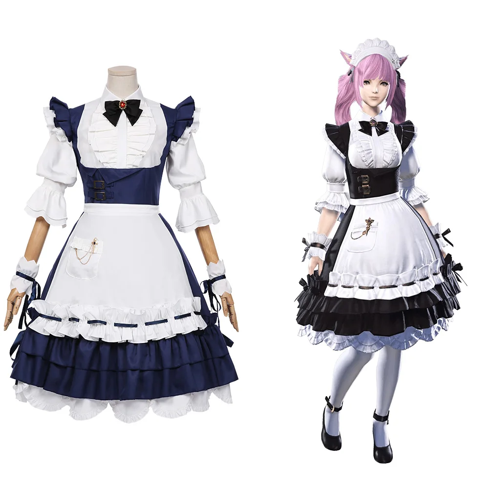 

FINAL Cosplay FANTASY XIV-Lalafell Cosplay Costume Maid Uniform Dress Suit Halloween Carnival Costumes Custom