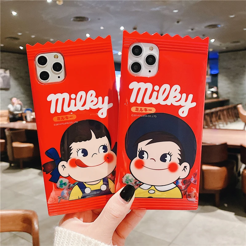 Милый чехол для телефона из ТПУ с рисунком девочки/мальчика молочных конфет iphone 11