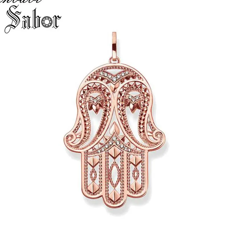Кулон рука Фатимы серебряного цвета для женщин классический подарок ювелирные