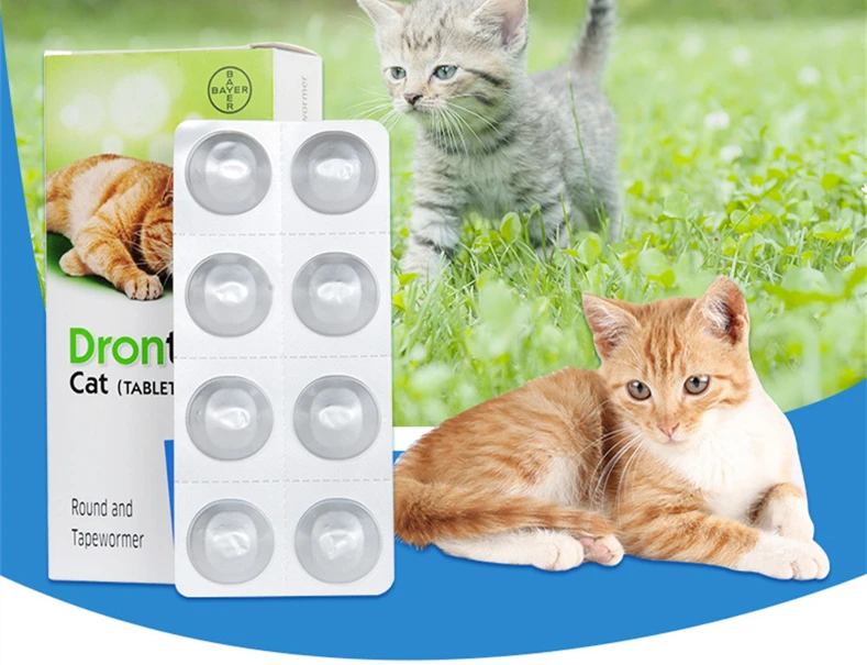 Bayer Drontal Dewormer для кошек Allworms круглый и Tap червь 8/40 вкладки