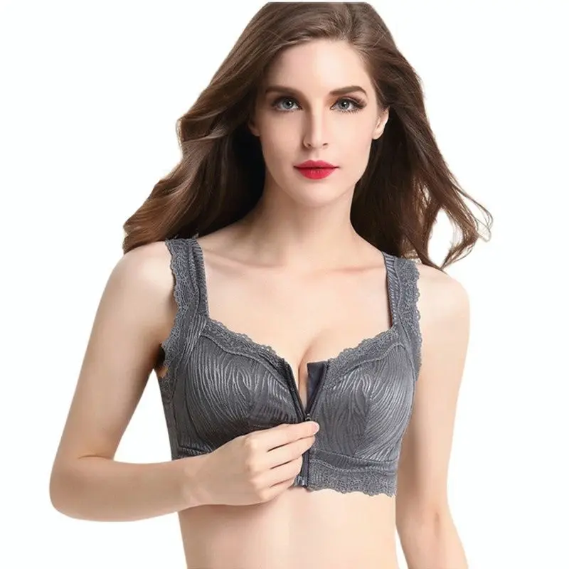 

Women's sexy floral lace push up underwear wire free full cup bras