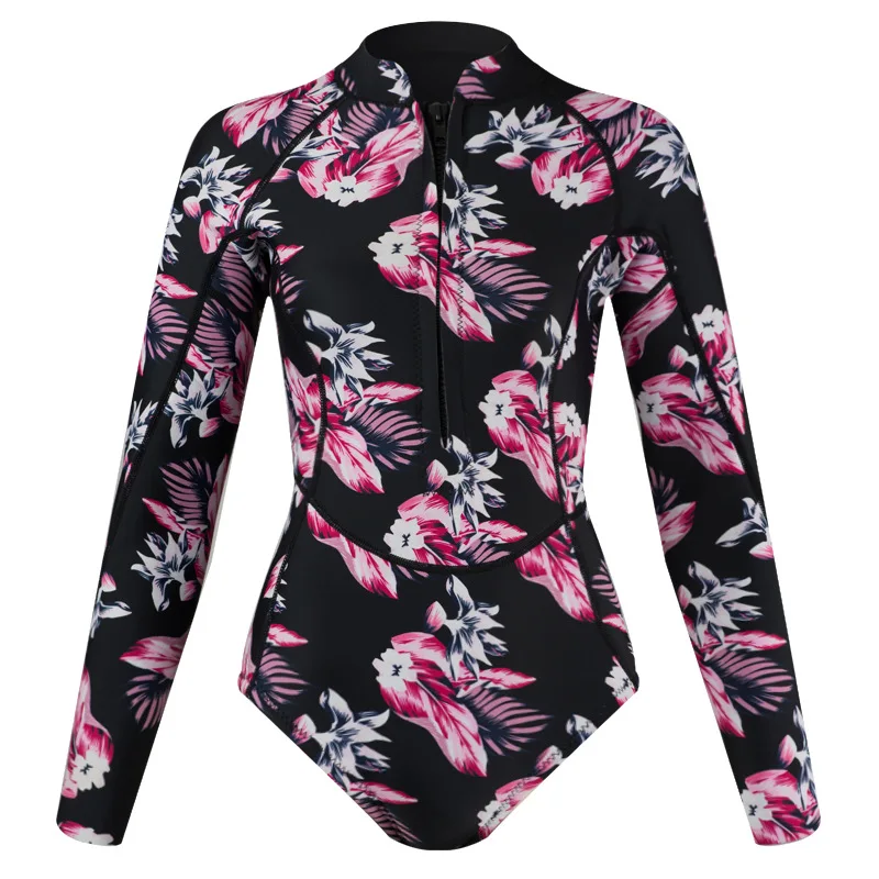 2 мм неопреновый гидрокостюм с длинным рукавом цельный купальный костюм для