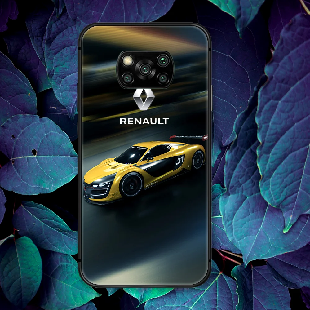 

Renault S.A Luxury Sport Car Phone Case For Xiaomi Mi Note 10 A3 9 MAX 3 A2 8 9 Lite Pro Ultra black Bumper Luxury Etui Soft