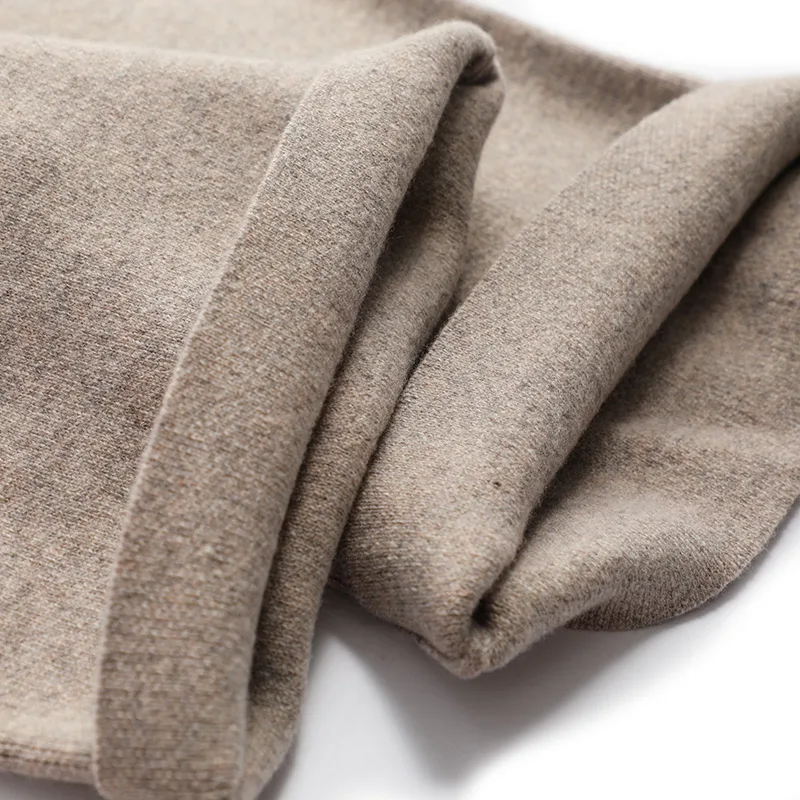 Женские брюки из 100% чистой шерсти трикотажные с эластичным поясом плотные теплые