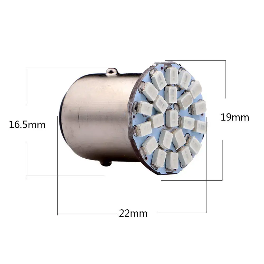 2 шт. автомобисветильник светодиодные сигнальные лампы 1157 BAY15D 22 SMD 12 В|Сигнальная