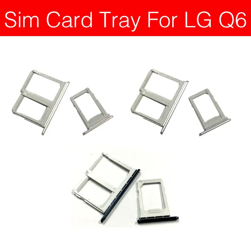 Singal & Dual Sim Слот для карты лоток держатель LG Q6 M700A SD карта адаптер гибкий кабель