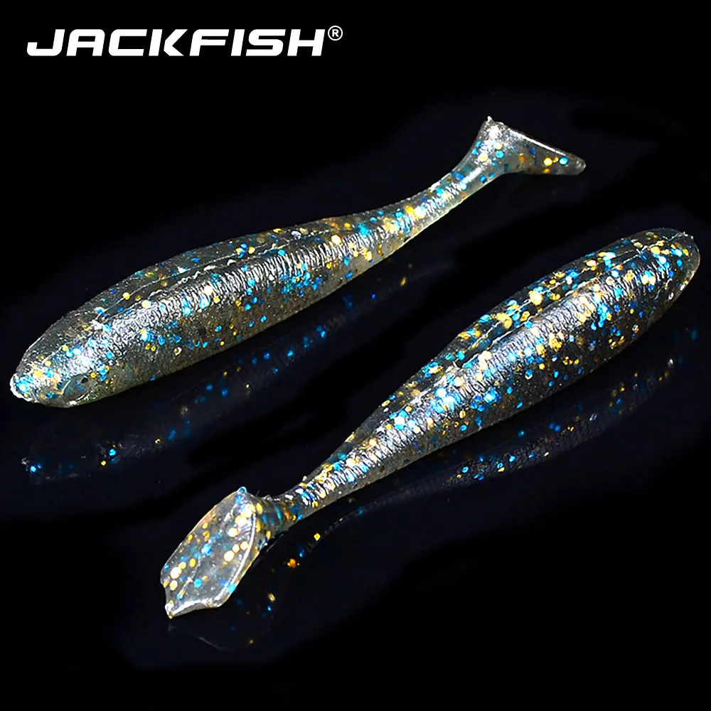JACKFISH 10 шт./лот мягкие приманки 7 см/2 г см/6 ручная работа Т-образный хвост