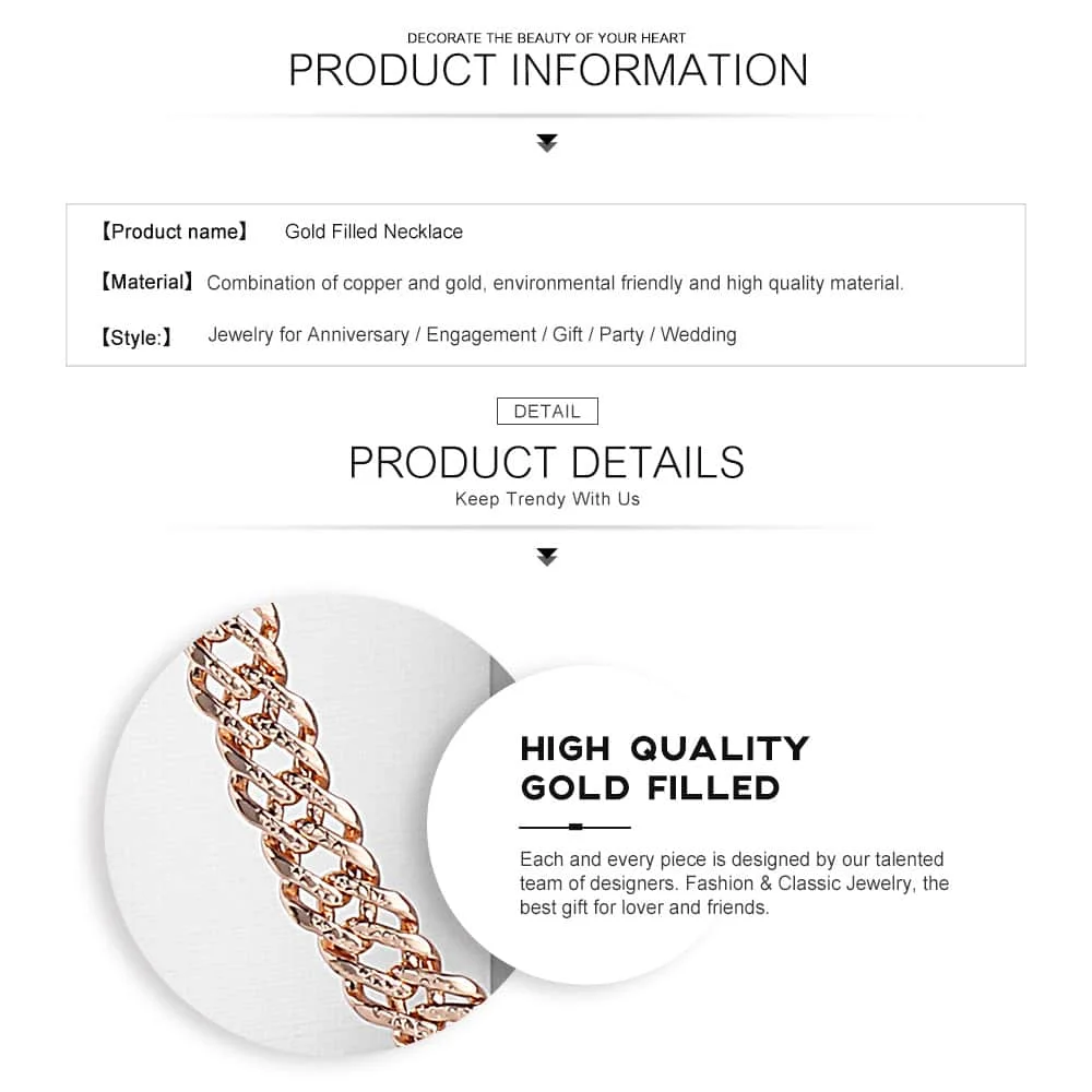 Ожерелье из розового золота шириной 6 5 мм для мужчин и женщин покрытое панцирной