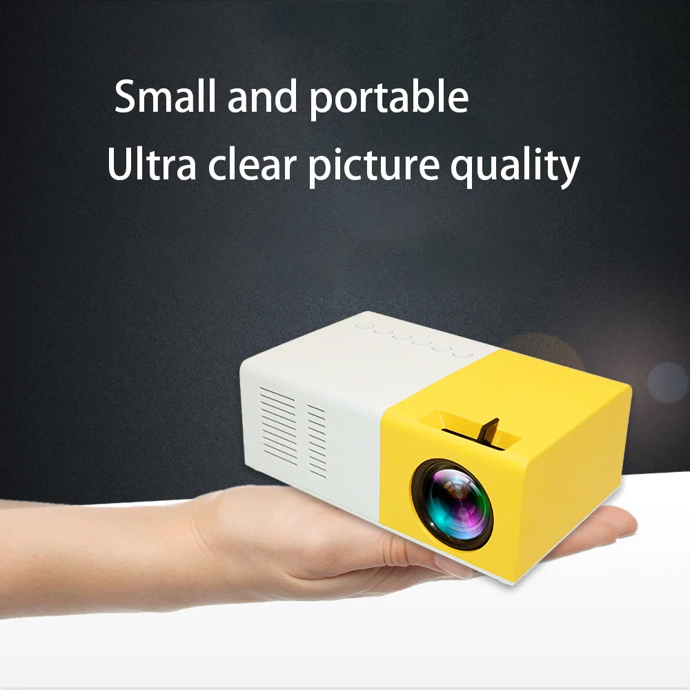Мини проектор J9 PK Yg 300 светодиодный HD 1080P для AV USB Micro SD карты мини домашний