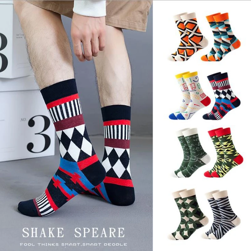 

Colorful Happy Funny Socks, Unisex Cute Funky Geometry Dot socks, Spring Autumn Fashion Men And Women Cotton Socks