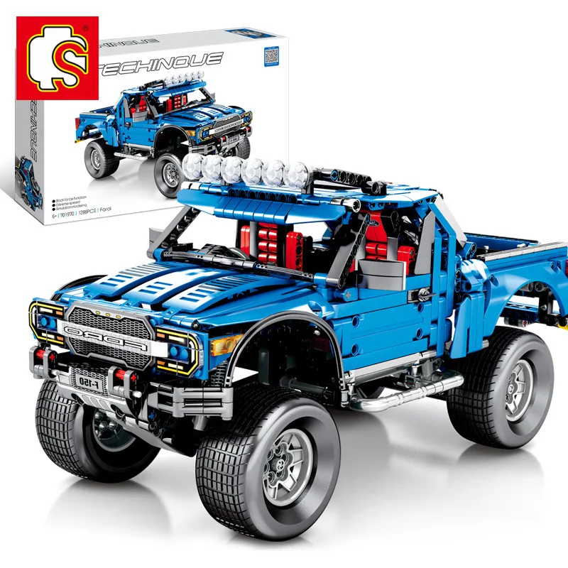 

In Stock 1288 PCS 701970 Technical Series Racing Car The Cyclonus F-150 Classic Raptor Model Building Blocks Toys Birthday Gifts