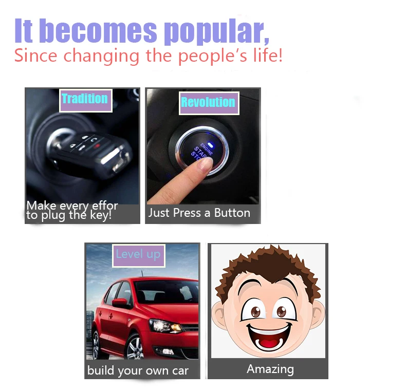 Автомобильный двигатель Кнопка пусковой остановки для Toyota Ford peugeot 307 Mercedes Volkswagen Mazda 3 Passat B6 автоматический дистанционный стартер зажигания