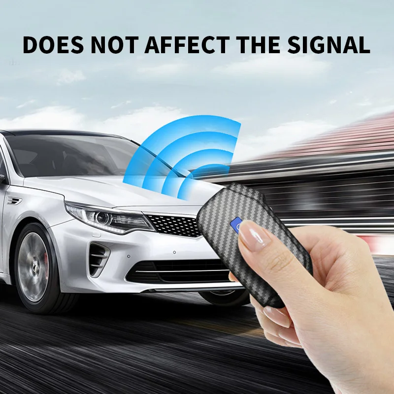 Чехол для ключа автомобиля из углеродного волокна с дистанционным управлением KIA