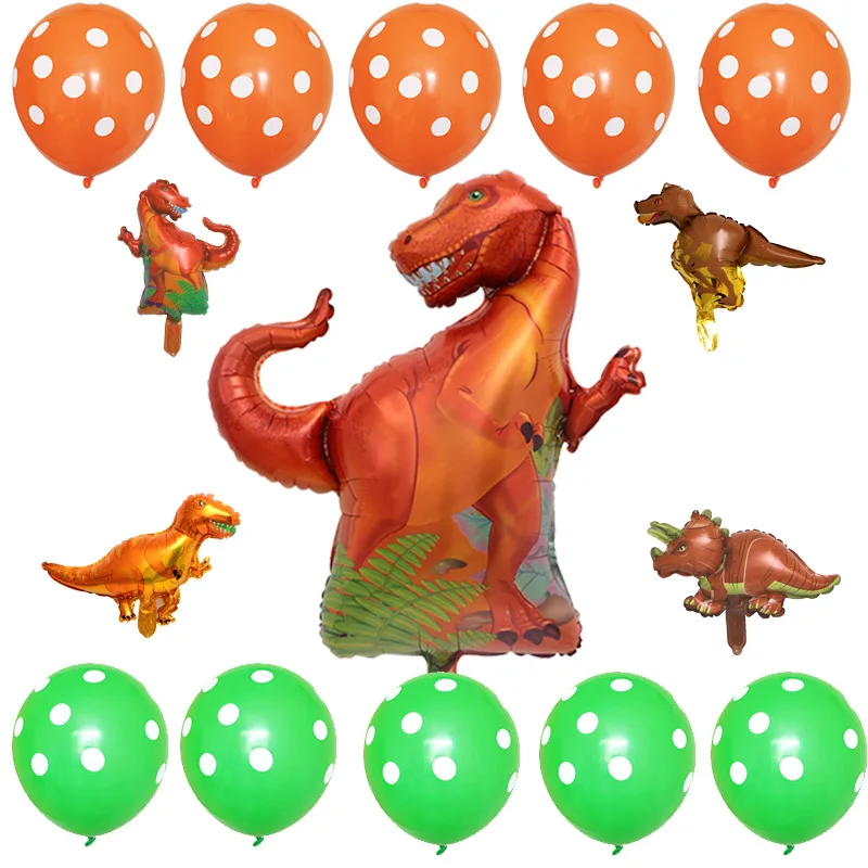 Большой фольгированный шар в виде динозавра воздушный животных для мальчиков
