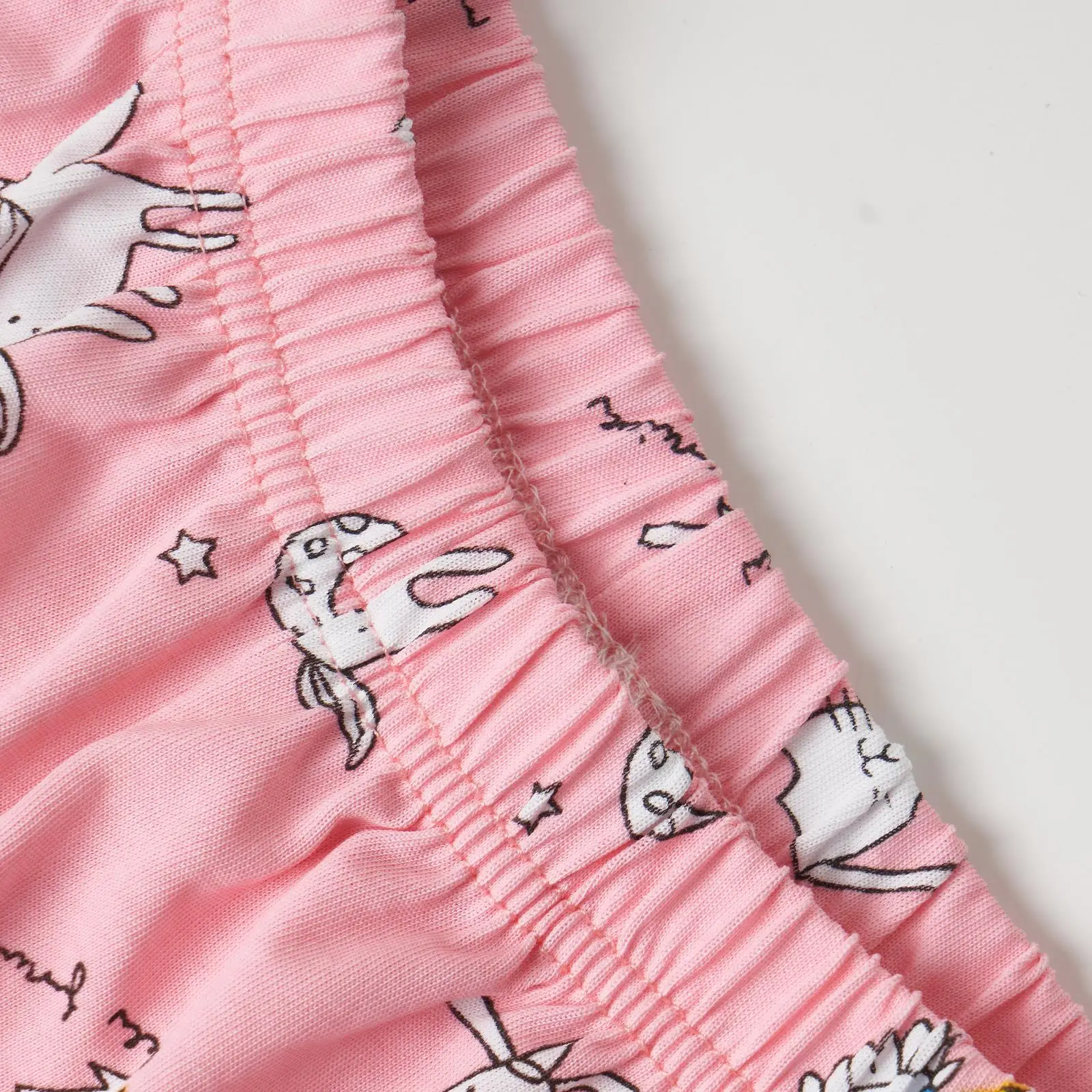 

Lovely Toddler Kids Summer casual Pajamas Set Round Neck Short Sleeves Horse Patterns Striped Tops Elastic Waist Short Pants