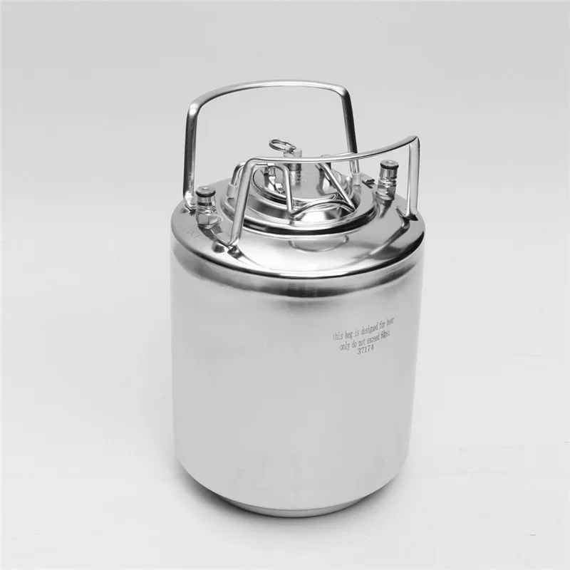 Эффективный 10 л из нержавеющей стали Homebrew мини гроулер Keg кувшин для пива герметичная верхняя крышка пивная бутылка домашний пивоваренный инструмент
