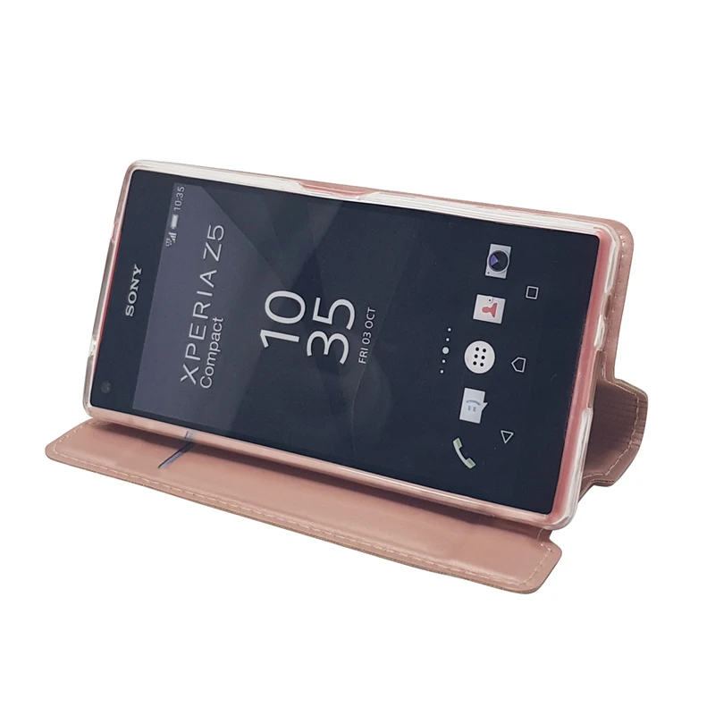 Ультратонкий Магнитный чехол для sony Xperia Z5 Compact с откидной крышкой и подставкой