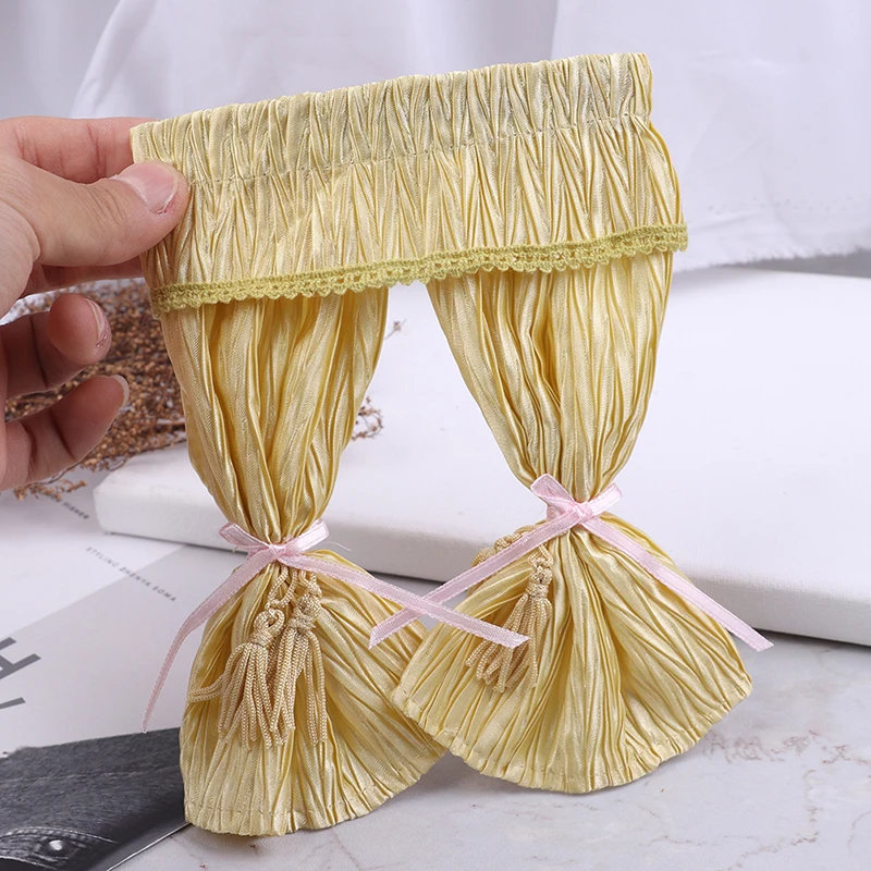 Симпатичные миниатюрные хлопковые занавески в виде сетки и кружева для