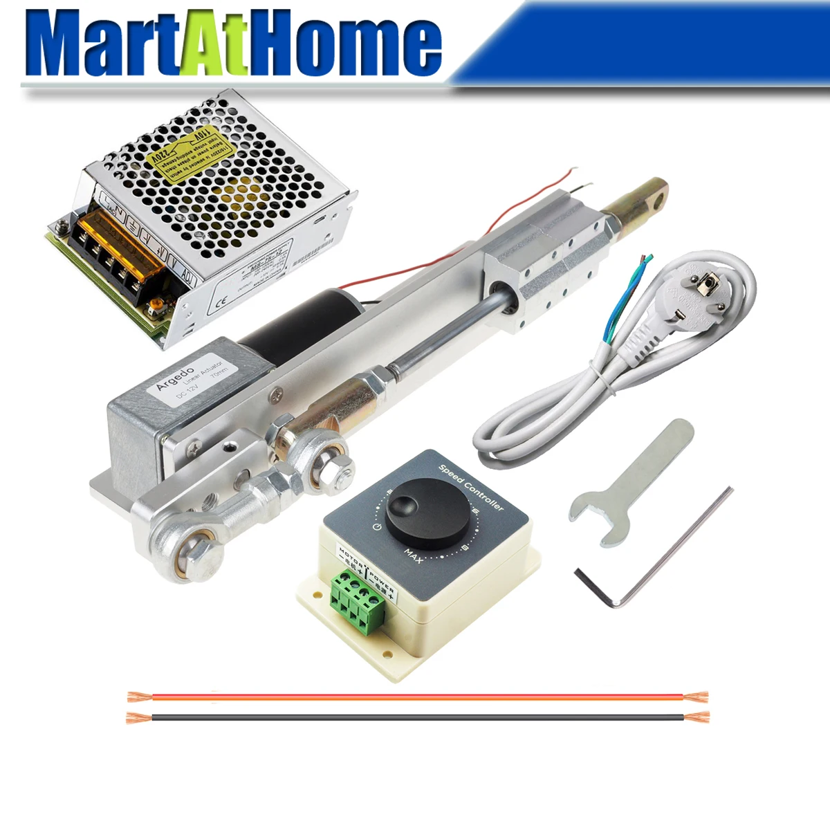 Alternativo do Atuador Linear do Ciclo Engrenou o Motor Switchable com 12v & o Regulador de Velocidade para o Movimento do Pistão Curso 5w – 24v dc