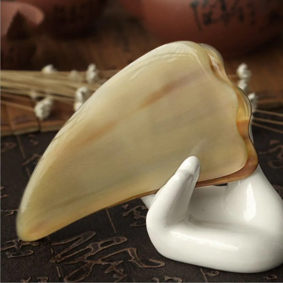 10 шт. натуральный Рог яка спа выскабливание пластины массажер для тела Китайский